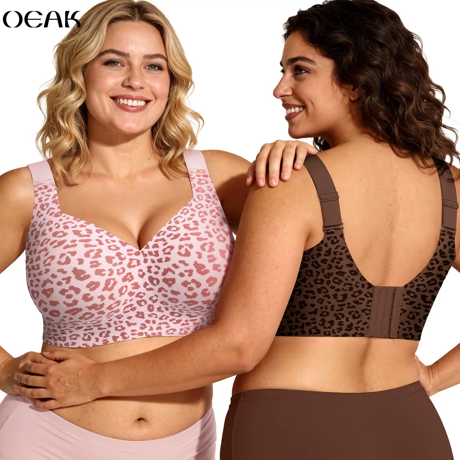 OEAK Jelly Bras Women Seamless Lift Bra Wireless Push Up No Underwire