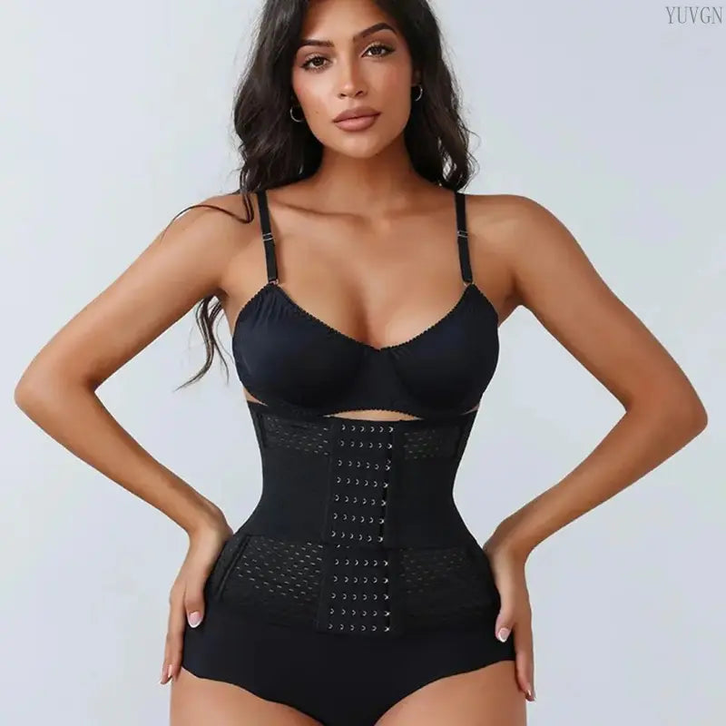 Women's Segmented Waist Trainer Corset, High Elastic Mesh Breathable Shapewear, Firm Tummy Control Slim Cincher, Comfortable Sheath Girdle Design.Stretchy lightweight workout body shaper, daily casual and fitness essential for women to sculpt waist silho