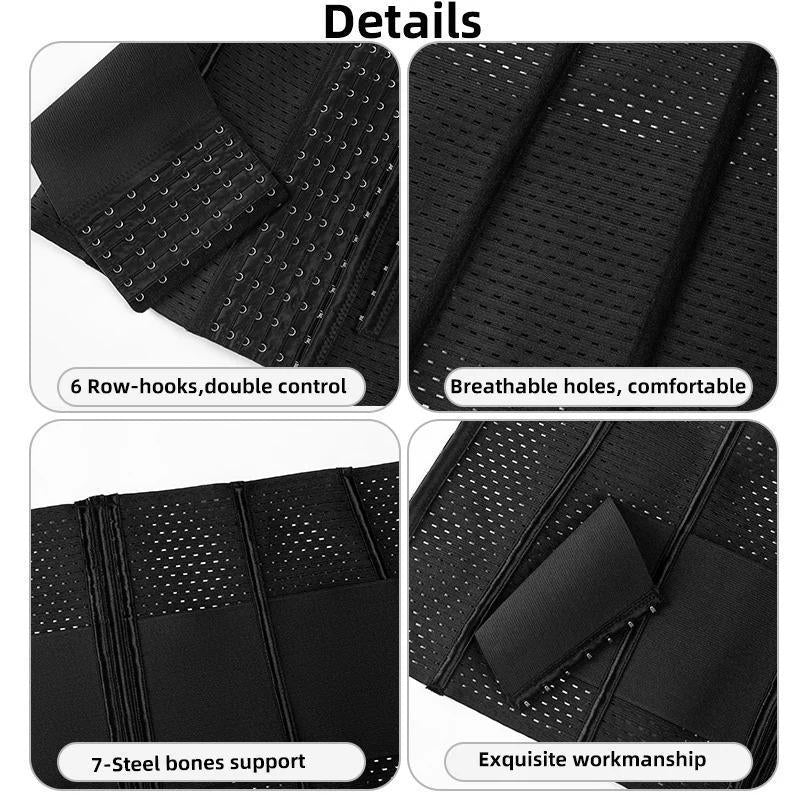 Women's Segmented Waist Trainer Corset, High Elastic Mesh Breathable Shapewear, Firm Tummy Control Slim Cincher, Comfortable Sheath Girdle Design.Stretchy lightweight workout body shaper, daily casual and fitness essential for women to sculpt waist silho
